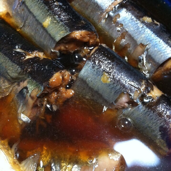 圧力なべで骨まで食べられる秋刀魚